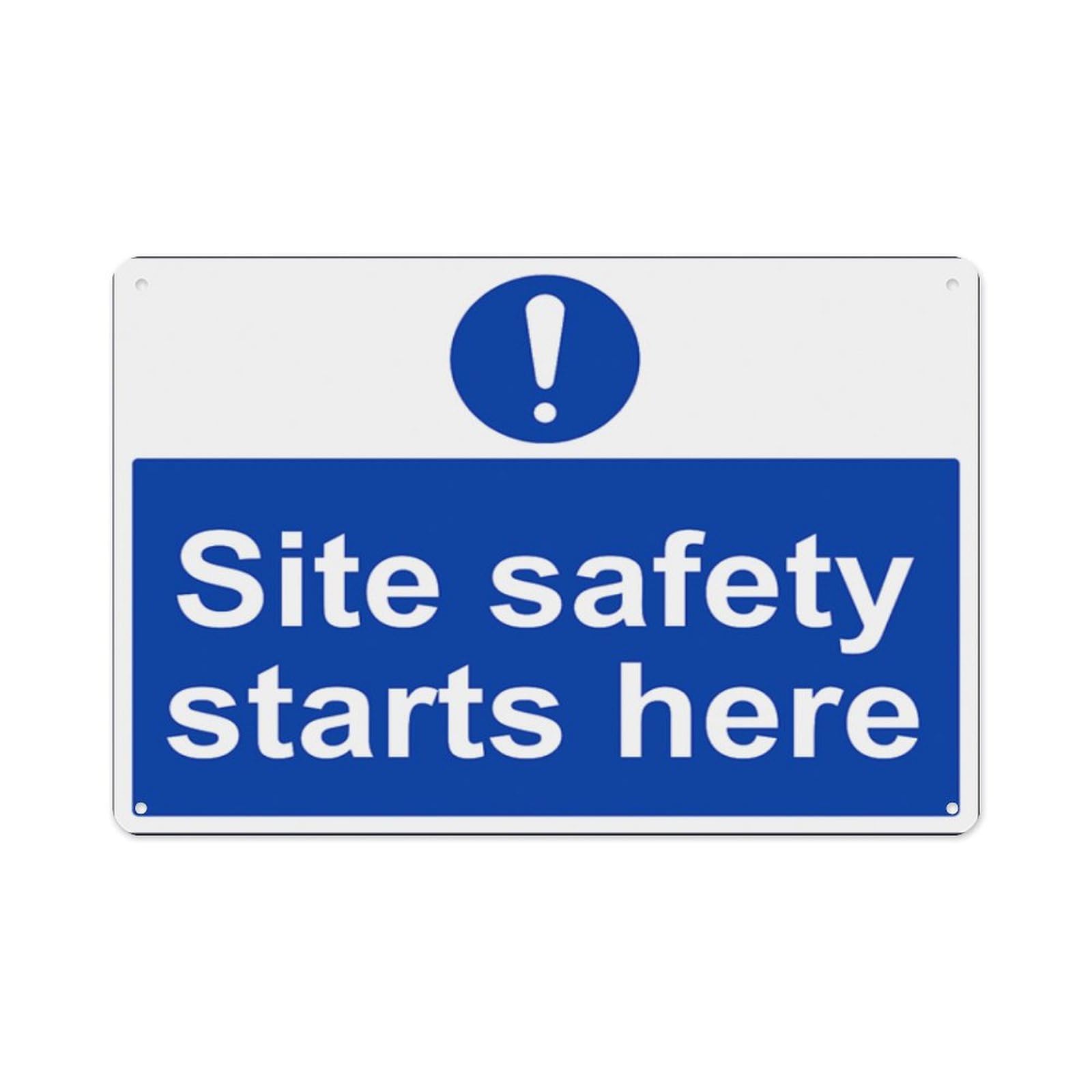 peiyeety Site Safety Starts Here Aluminum Tin Warning Signs For Home Outdoor Garden 12X16 Inches