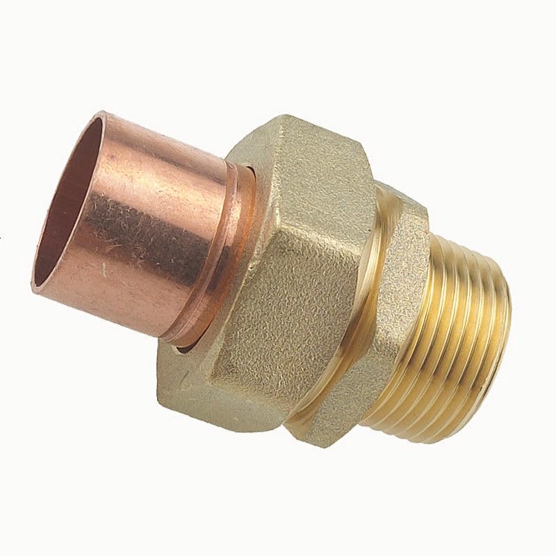 Conector de tubería de soldadura con tuerca de unión recta de latón de 1 pulgada-22 mm, rosca macho BSP y conexión de cobre, 1 unidad