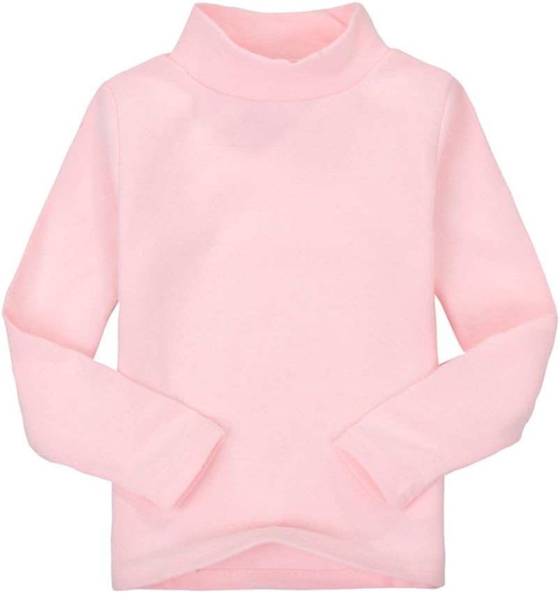 CuteOn Children Unisex Solid Color Kids School Uniform Long Sleeve Turtleneck T-Shirt