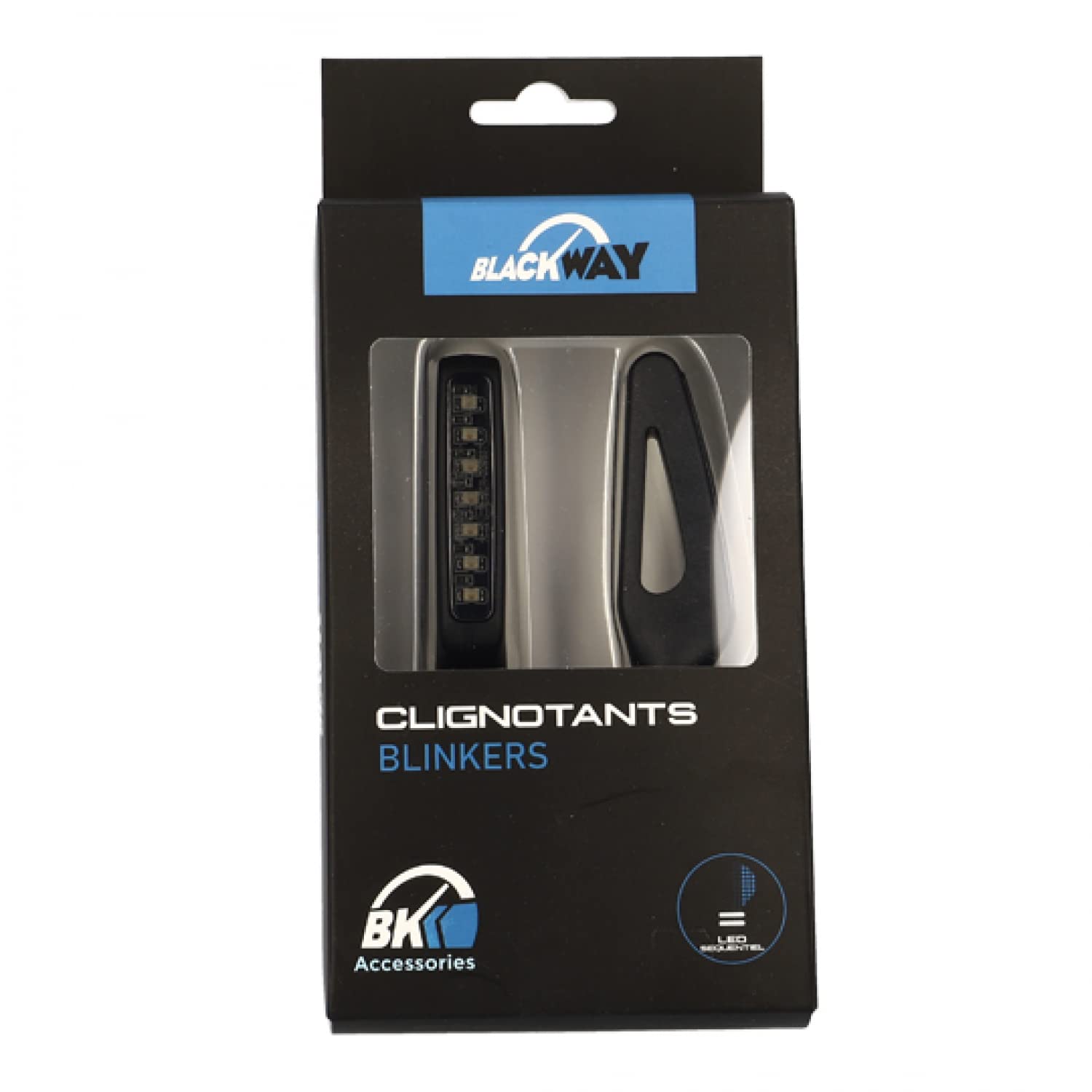 CLIGNOTANT BLACKWAY ANDROMEDE + TIEL LED NEGRO (PR) - Homologue CE