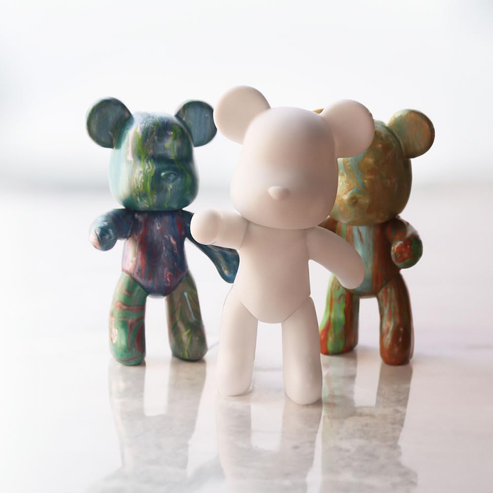 22cm 珪砂ベアアート 4体セット 流体アート 垂らしアート Amazon | [Trois anges] ポーリングベア 23㎝ フルイドアート たらし