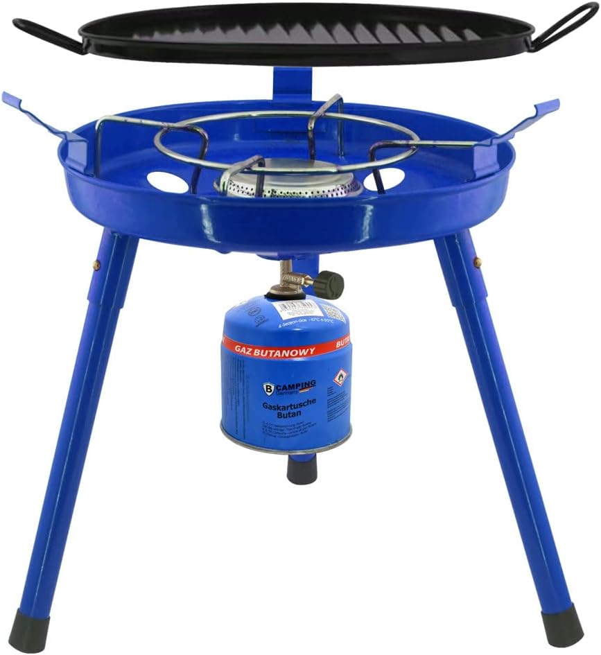 Kemper Fornello A Gas 2 In 1 Con Griglia - 2200W, 8 Cartucce Butano Incluse, Ideale Per Campeggio - Foto 11