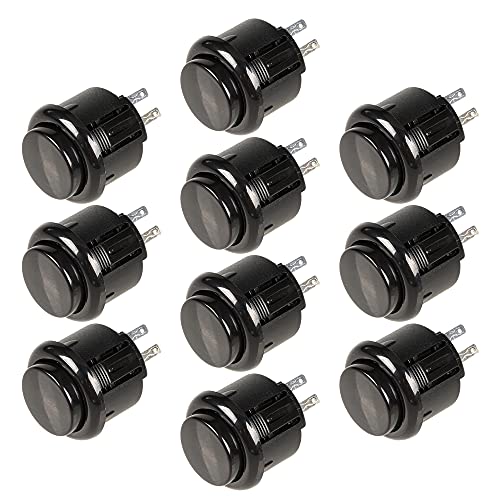 EG STARTS 10x 24mm Bouton-poussoir Micro-interrupteur intégré Remplacement pour Sanwa OBSF-24...