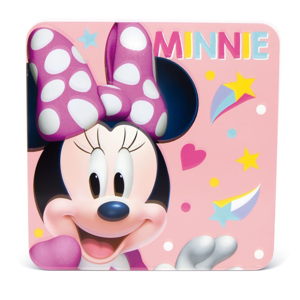 CARTOON Set Tavolo e 2 Sedie Bambini Minnie Disney in Legno Tavolino Cameretta con Sedie 445x50x50 cm Arredo per Disegno Gioco e Merenda Mobilietta Bambina Età 3+