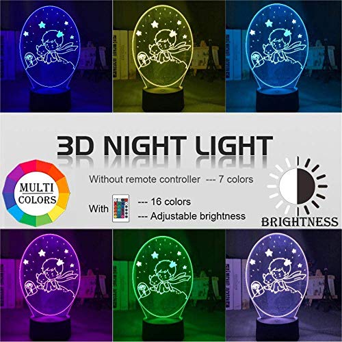 KJsdaADSA Lampada da illusione 3D Luce notturna a