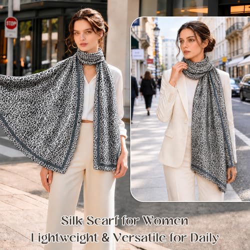 YuiFiare Silk Feeling Scarf Lightweight Long Sunscreen Shawl Wrap — view 2