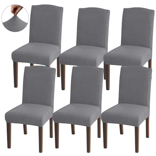 Granbest High Stretch Dining Chair Slipcovers, Universal Fit Jacquard Parson Dining Chair Covers