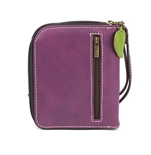 Charming Chala Wallet Credit Cards Coins Wristlet (Purple Elephant)2