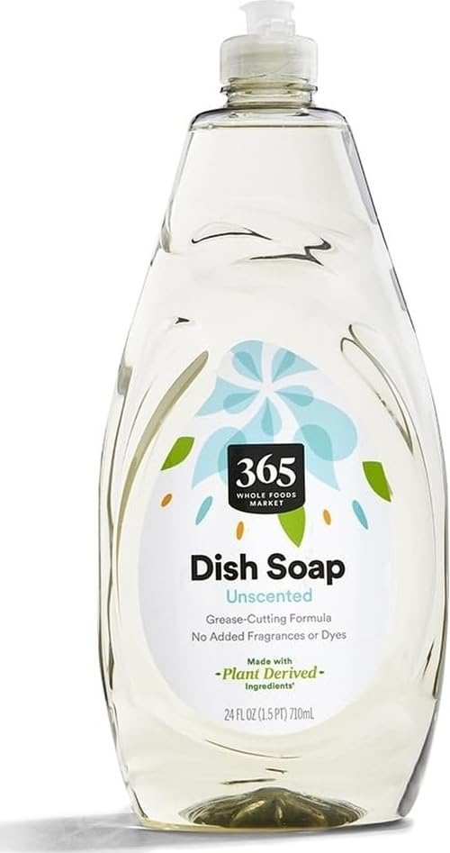 365 by Whole Foods Market, Unscented Dish Soap, Plant-Derive...