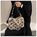 GESALOP 2022 New Leopard Print Plush Shoulder Cross-body Bag Fashion Chain One-shoulder Armpit Tote Y2K Purse Hobo Bag (Beige)