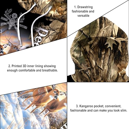 Image of PriAmi Custom Camo Hoodie for Women, 3D Pullover Hunting Sweater Gift