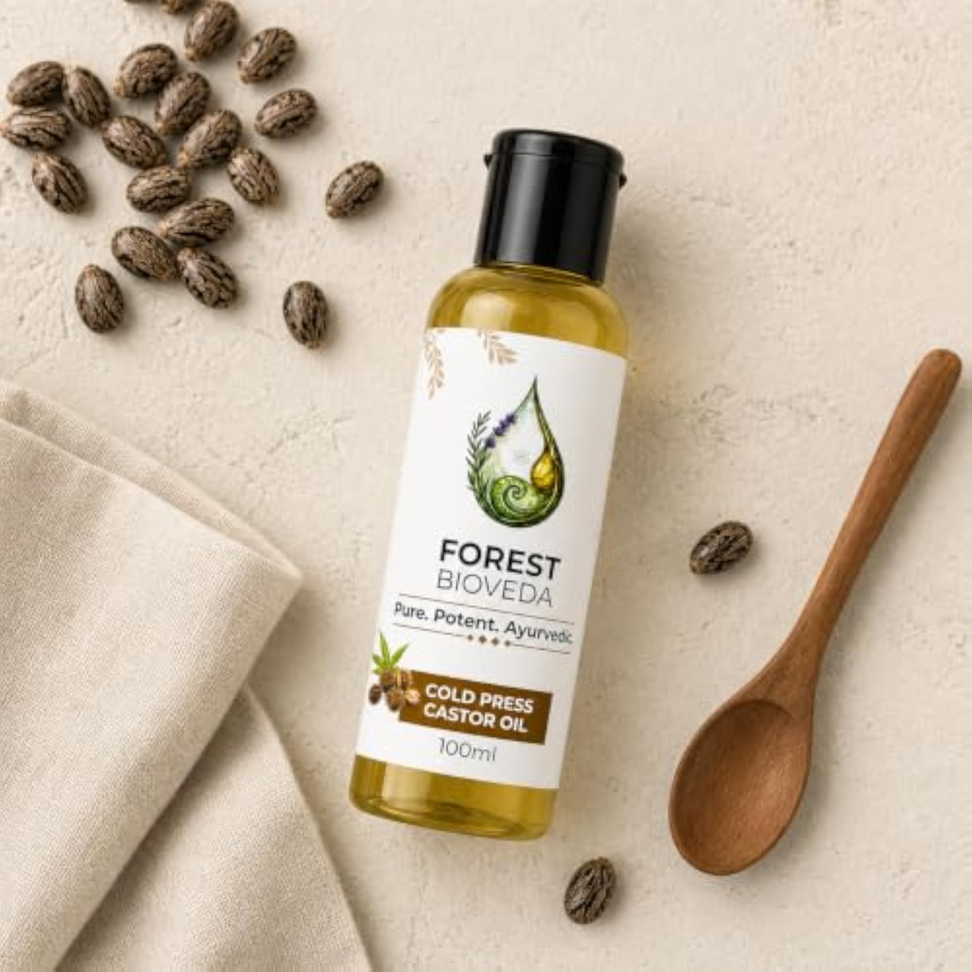Cold Pressed Castor Oil, Multipurpose for Hair & Skin