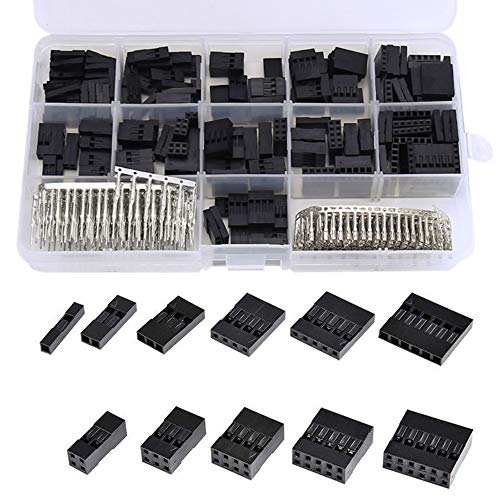 Image of Gasea 620pcs 2.54mm JST Crimp Pin Conector Pin Header Wire Jumper and Male Female Crimp Pins Kit