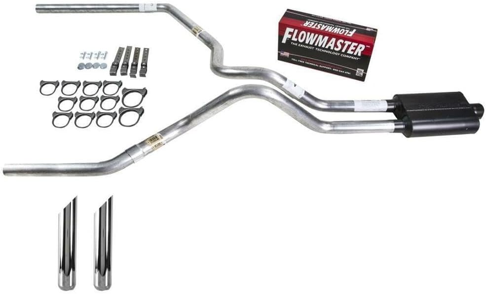Truck Exhaust Kits - DIY dual exhaust system 2.5 MA pipe Flowmaster Super 44 SW Tip