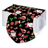 AMDOLE 50 Stück Erwachsene Weihnachten Mundschutz Einweg 3D Druck Mund und...