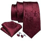 👔Tie Set - 1 * Silk Tie; 1 * Pocket Square; 1 par de gemelos