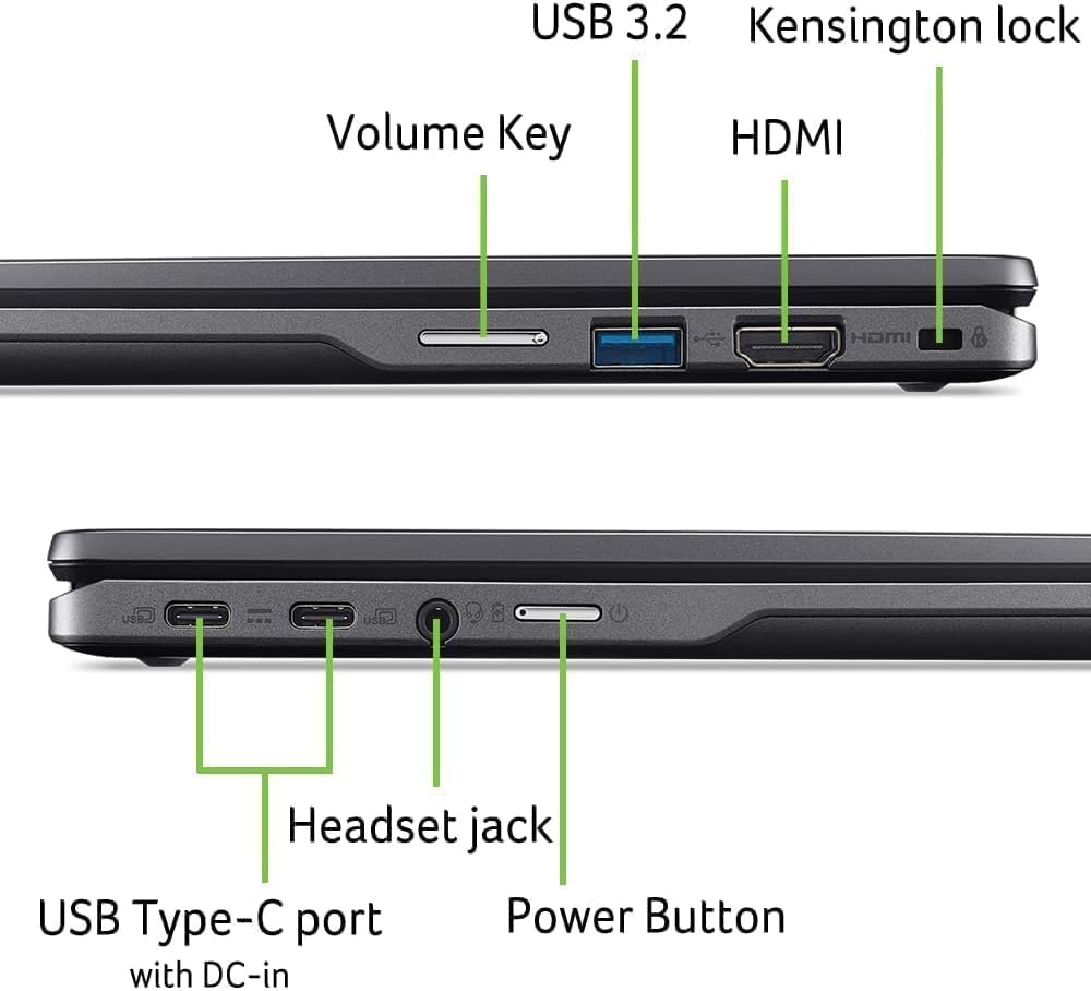 Acer Chromebook Plus Spin 514 2-in-1 14" WUXGA Touchscreen IPS Display, Intel Core i5-1334U, 8GB RAM 512GB SSD, Wi-Fi 6E, Bluetooth, Webcam, Backlit Keyboard, 128gb 9H Docking Station, Chrome OS, Gray