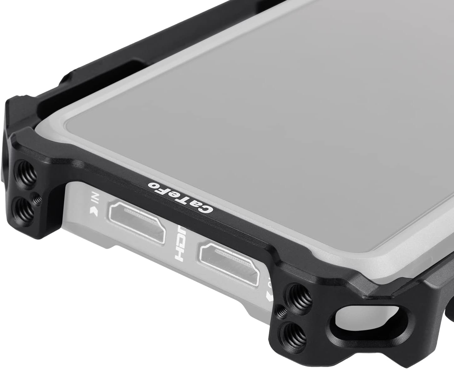 Ninja V Cage for Atomos Monitors, Compatible with Ninja V+, Ultra, Shinobi, ZATO, Built-in NATO Rail and Cold Shoe VN02