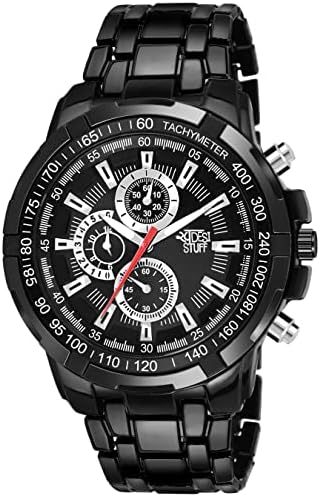 SWADESI STUFF Black Dial Chronograph Luxury Quartz Analog Watch for Men