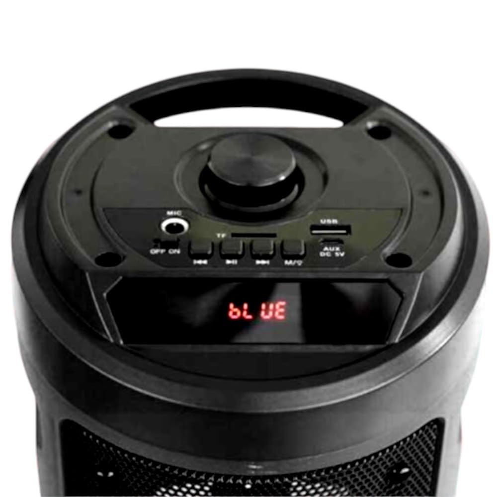 Altavoz Bluetooth – Altavoz Portátil con Modo Karaoke y Micrófono, Radio FM Y Lector USB y SD, Luces LED Discoteca, Altavoz Inalámbrico