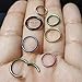 BodyJ4You Piercing Ring Hinged Segment Clicker 18G Hoop Earrings 8mm Surgical Steel Tragus Nose Daith Ear