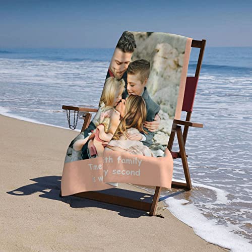 Foto-Handtuch Naispanda personalisiertes Strandtuch mit Bild und Text