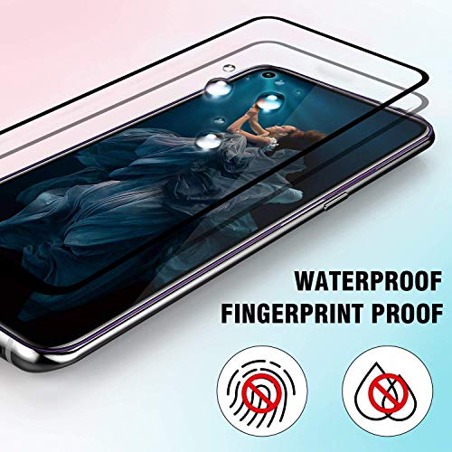 Image of Screen Protector for Motorola Moto One Action /Moto One Vision (Black) Tempered Glass Edge-to-Edge 6D Screen Guard With Installation Kit