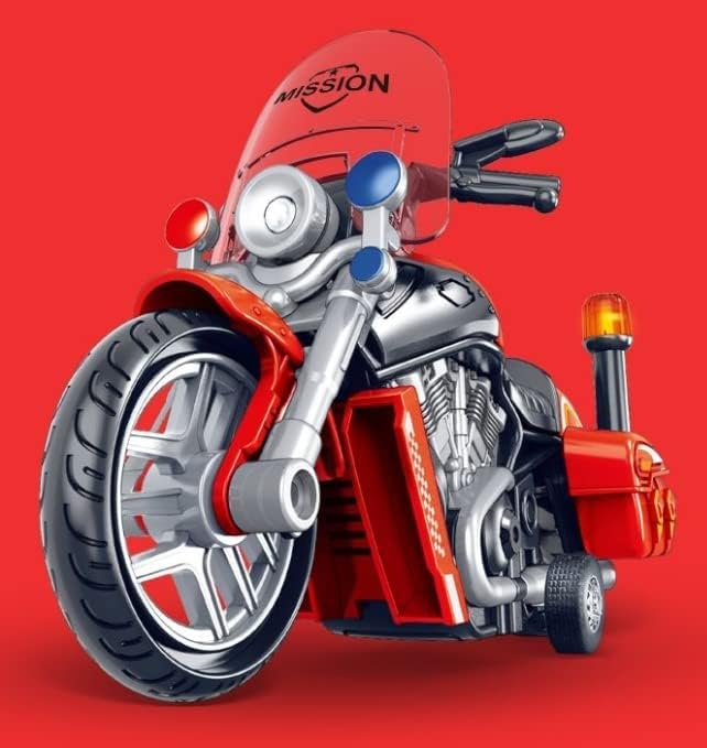 Image of Police Motorcycle Toy - Pull Back Motorcycle Toys, Tiny Gift with Music Lighting, Latte Motorcycles Toy for Kids Boys Age 3-8 Year Old [Multicolor] (Police Motorcycle 01)