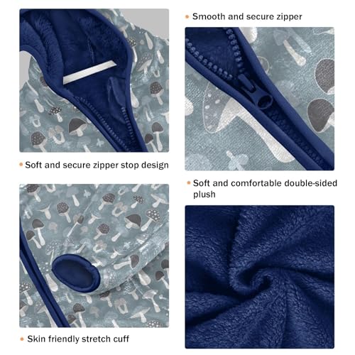 Mushroom Boys Fleece Coat,Children's Zip-Up Hoodie Jacket,Baby Warm Fashion Outerwear 3-10T,A1134803