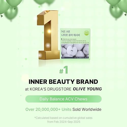 Miniatura 2 de NEAR Daily Balance ACV Masticables  1,530 mg de vinagre de sidra de manzana  10 ingredientes sinérgicos y 10% de acidez total  K-Chewables similares