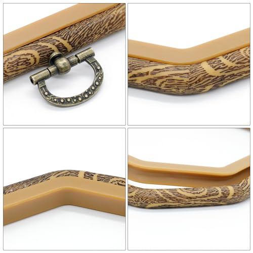 Image of Faylapa 6Pcs Embroidery Hoop Octagonal 7.1 inch Cross Stitch Hoop Ring | Decorative Imitated Wood Display Frame for Embroidery, Craft Sewing DIY Hanging Decoration