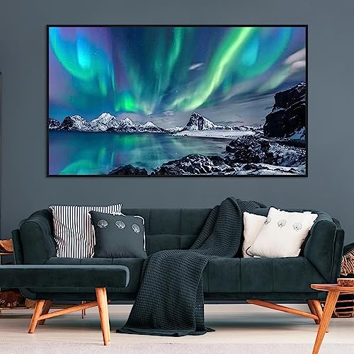 5D Diamond Art Painting ,Large Aurora Diamond Painting Kits for Adults,DIY Full Drill Crystal Rhinestone Lake Arts and Crafts,Gem Art Painting with Diamond Home Wall Decor Mountain,19.6X11.8 in - Image 4