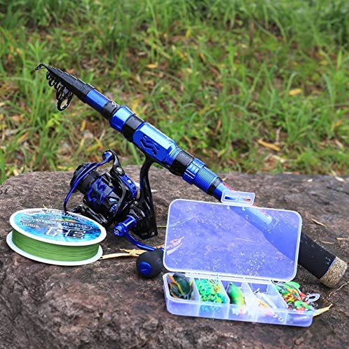 DSJ Tielle À Pêche 1.8-3,0 M de Pêche Télescopique Combo Portable Tige Ultra-Légère Et Rapport de Pêche de 6,2: 1/Rod… - Image 7