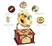 Hewnda Gramophone Music Box, Classical Trumpet Gramophone Cosmetic Box and Jewelry Box Home Decoration (Brown)