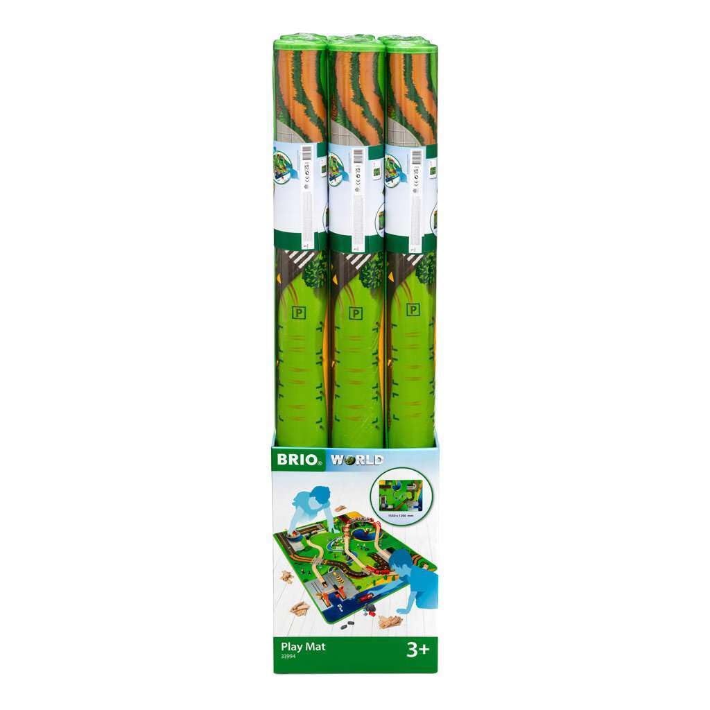 BRIO World 33994 Eisenbahn-Spielmatte - Zubehör Holzeisenbahn - Empfohlen ab 3 Jahren