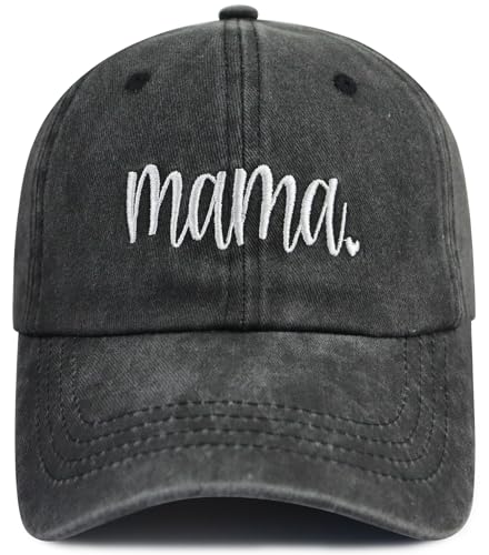 SHANVANKE Funny Mama - Gorra de béisbol bordada de algodón lavado ajustable para mujer, Negro -, Talla única