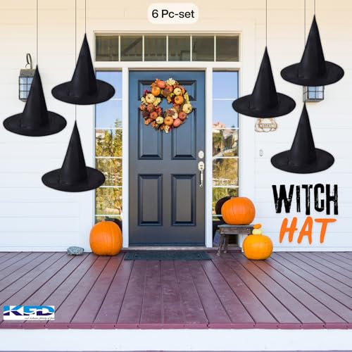Image of Kaku Fancy Dresses Witch Hat for Girls, Witch Costume Accessory for Halloween Party Prop Multicolor Witch Hat