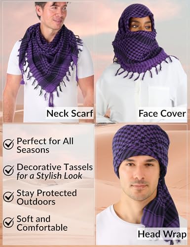 Image of Desert Shemagh Scarf - Stylish & Versatile Fashion Scarf for Men & Women