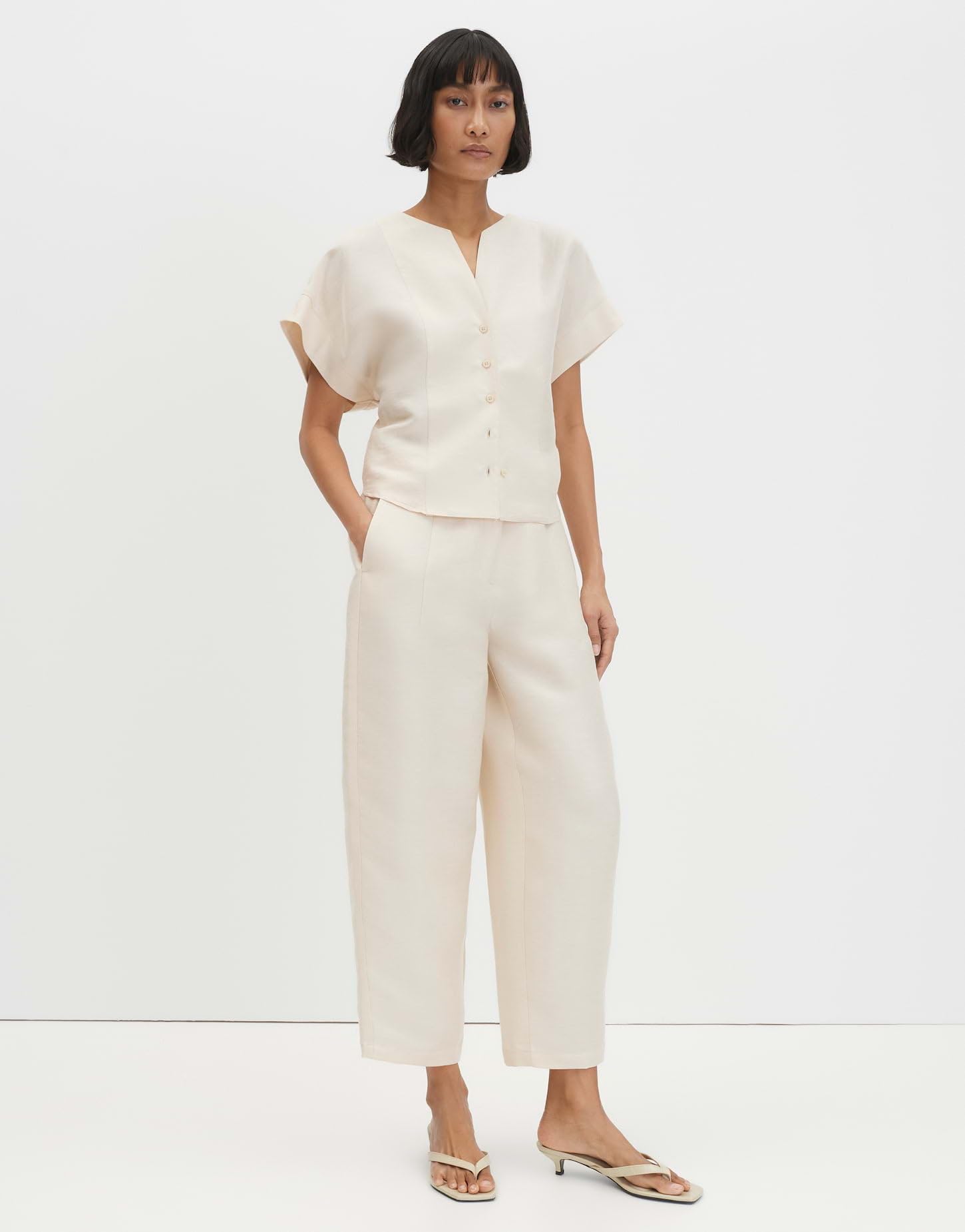 someday Damen City Pants | CISILIA Barrel Linen City Pants im Barrel Fit