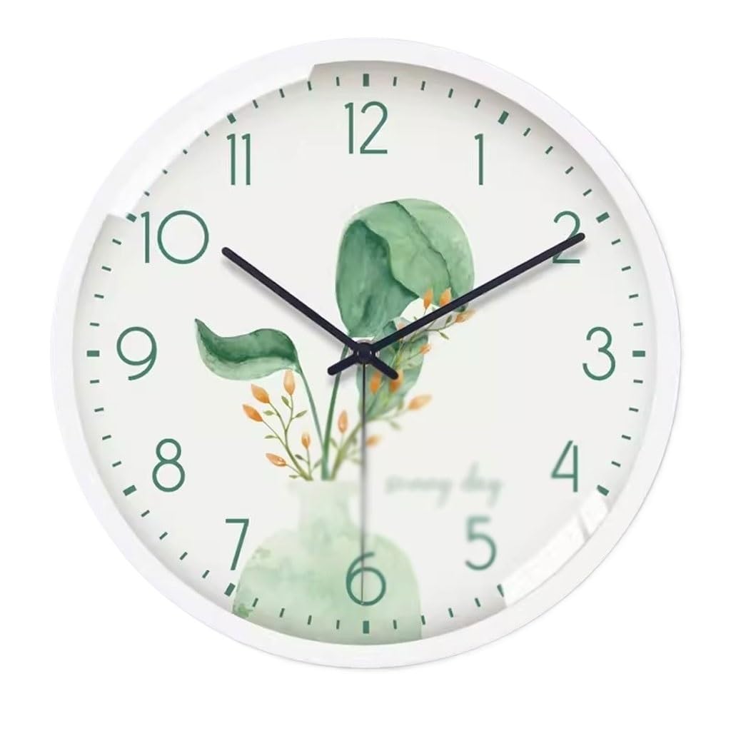 EINES Silent Decorative Wall Clock Wall Clock Living Room Household Clock Wall Hanging Simple Bedroom Silent Quartz Clock Easy to Read