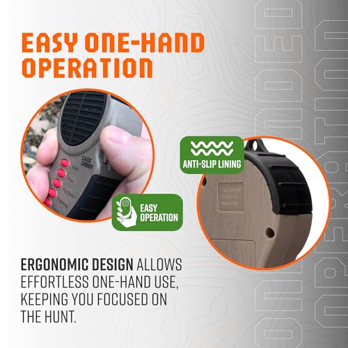 Cass Creek Ergo Spring Gobbler Electronic Game Call, Compact Handheld Turkey Call, Realistic Digital Sounds, Portable Hunting Gear, Easy One-Hand Operation