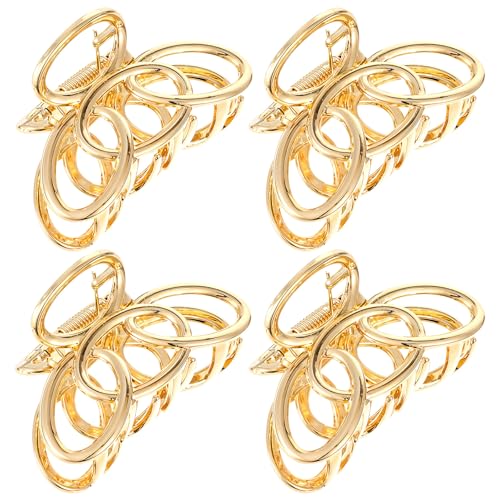 Pinzas metálicas para cabello, paquete 4 piezas doradas miniatura 1