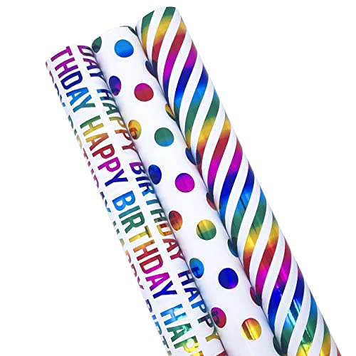 Geschenkpapier Zum 13. Geburtstag - Buntes Regenbogen-Design Von Brainbox Candy