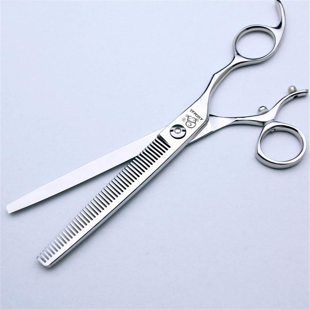 Dog Grooming Forbici, Professional 7.0 Pollici Assottigliamento Cesoie Dell'animale Domestico dell'Acciaio Inossidabile Forbici dei Capelli,V Tooth Shears