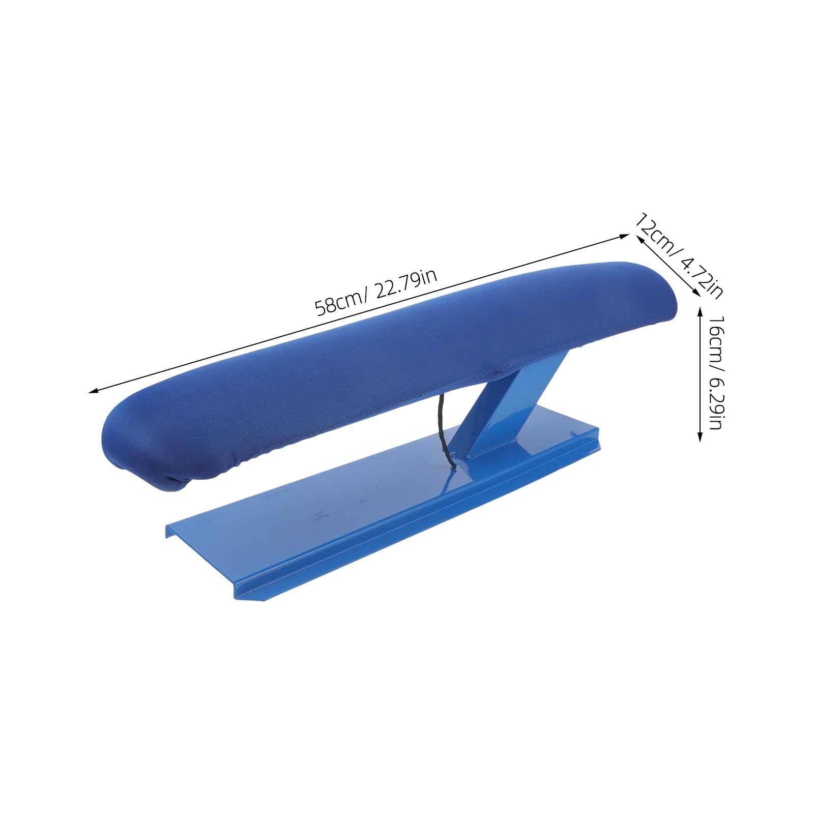 Veemoon Asse da Stiro da Tavolo Compatto in Ferro e Tessuto Blu, Sgabello da Stiro Portatile e Robusto Design Salvaspazio per Stirare Maniche e Pantaloni