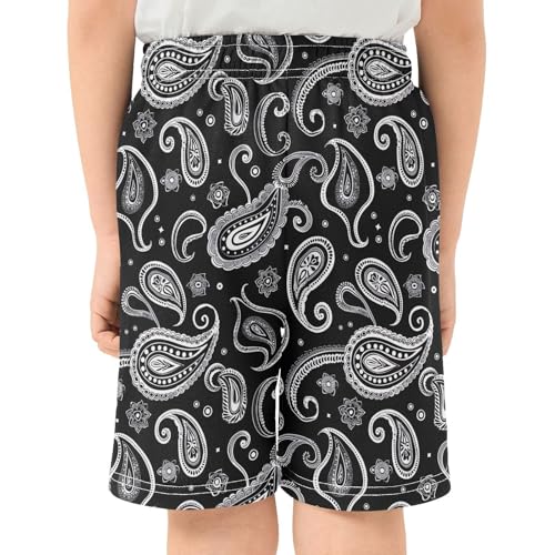 Boys Athletic Shorts Summer Casual Shorts Boys Gym Shorts with Pocket 7-15Y2