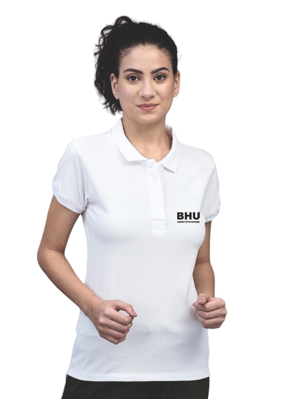 bharatiya cocoon Women's Pure Cotton Polo T-Shirt | Women Polo Collar Neck T-Shirt | Cotton BHU Polo Neck Half Sleeve T-Shirt | Casual Tshirts for Women-picture-20