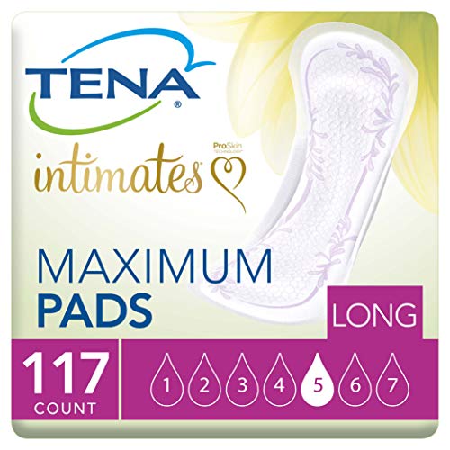 Tena Intimates Incontinence Pads/Bladder Control Pads for Women, Maximum Absorbency Long, 117 Count