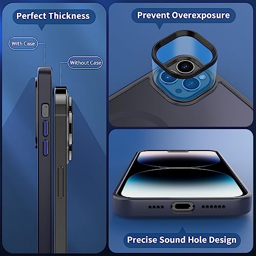 Image of CACOE Magnetic Case for iPhone 14 Pro 6.1 inch, Dark Blue