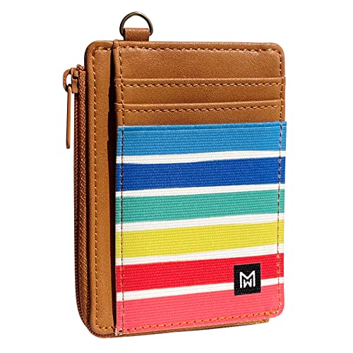 Image of Credit Card Holder Wallet for Women Slim Minimalist Wallet RFID Blocking Leather Wallets Elastic Front Pocket Wallet for Women with Zipper Pocket
